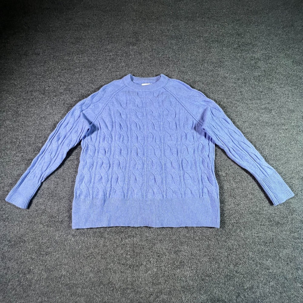 Aerie Sweater Women's XS Blue Cable-Knit Holiday Preppy Career Business Academia